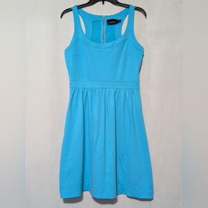 Cynthia Rowley Aquamarine Blue Scoop Neck Flair Sleeveless Midi Skate Sundress M
